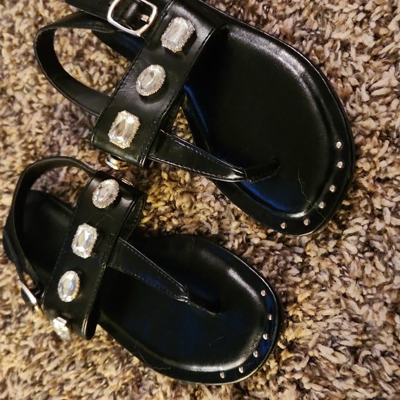 STEVE MADDEN MADDEN NYC studded sandals girls size 1 - Picture 3 of 6